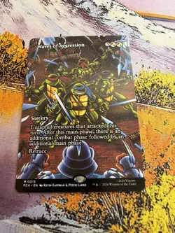 Waves of Aggression - Borderless Teenage Mutant Ninja Turtles MTG - Image 3