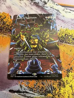 Waves of Aggression - Borderless Teenage Mutant Ninja Turtles MTG - Image 4