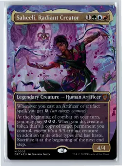 Saheeli, Radiant Creator (Borderless) Commander: Aetherdrift 3 Mythic - Image 1