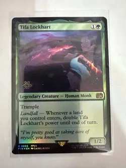 Tifa Lockhart Prerelease Foil English MTG Final Fantasy Near Mint/Mint - Image 1