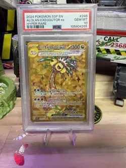 2024 Pokemon Alolan Exeggutor Hyper Rare Card 248/191 PSA 10 - Image 1