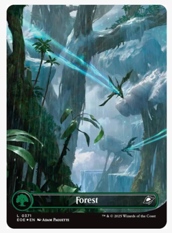 Forest (0371) (Borderless) (Galaxy Foil) Edge of Eternities Foil, NM, Fast Ship - Image 2