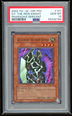 2002 GEARFRIED THE IRON KNIGHT PHAROAH'S SERVANT PSV PSA 10 GEM MINT #101 YUGIOH - Image 1