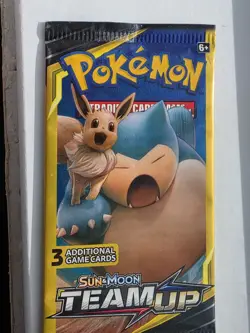 Pokemon Team Up 3- Card Pack Factory Sealed Booster Pack Snorlax - Image 2