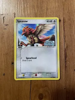 Pokemon TCG English Card Crystal Guardians Spearow 61/100 Reverse Holo Stamped - Image 1
