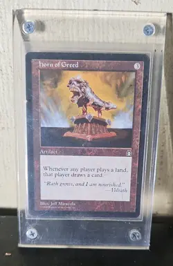 MTG 🪄 Horn of Greed ✨ Stronghold 🎩 (1998) - Magic the Gathering 🔮 Artifact - Image 1
