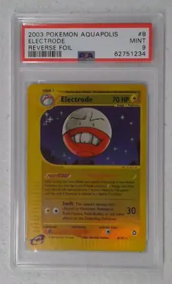 1x V0337: 2003: Electrode: 8/147: Aquapolis: Reverse Holo Rare: PSA: 9: Mint: 6 - Image 1