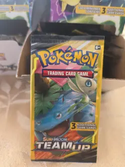 Pokemon Sun & Moon Team Up Booster Pack 3 Cards Venusaur Celebi factory seal - Image 1