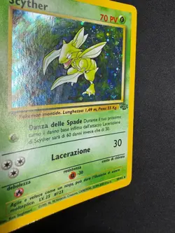 Pokemon Scyther 10/64 Jungle Rara Holo Unlimited Wizards ITA Carte Vintage - Image 5