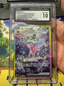 CGC Gem Mint 10 Espeon ex SAR Terastal Festival 211/187 sv8a Japanese Pokemon - Image 1
