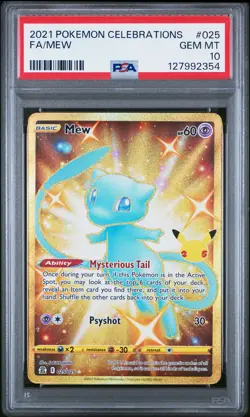 2021 POKEMON CELEBRATIONS #025 FULL ART/MEW PSA 10 - Image 1