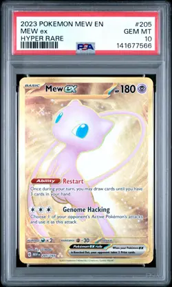 2023 POKEMON MEW EN-151 HYPER RARE #205 MEW EX PSA 10 - Image 1