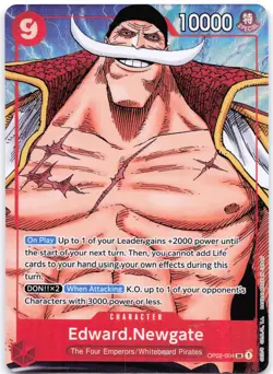 Edward.Newgate (Parallel) OP02-004 One Piece Paramount War - Image 1