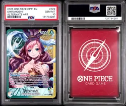 One Piece TCG English OP11-022 Shirahoshi Leader Alt Art Parallel PSA 10 - Image 2