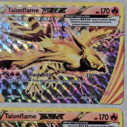 Two Talonflame BREAK 21/114 XY - Steam Siege Holo Pokemon Cards - Image 3