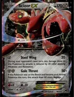 Scizor EX Ultra Rare XY BREAKpoint 76/122 Metal Holofoil Pokemon Card - Image 1