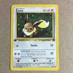 Pokemon Eevee 55/82 Team Rocket Rare 2000 Wizards Pokemon TCG Card English - Image 1