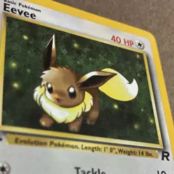 Pokemon Eevee 55/82 Team Rocket Rare 2000 Wizards Pokemon TCG Card English - Image 2