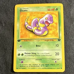 Ekans 56/82 Team Rocket 1st Edition Regular Common Pokemon TCG Card English - Image 1