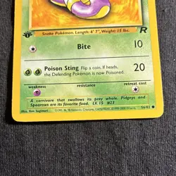 Ekans 56/82 Team Rocket 1st Edition Regular Common Pokemon TCG Card English - Image 3