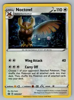 Pokemon Card Noctowl Rare SV07: Stellar Crown 115/142 NM - Image 1
