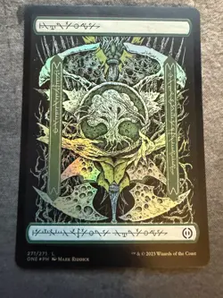 Forest Land Phyrexian Text #271 Foil Full Art - Phyrexia All Will Be One - MTG - Image 1