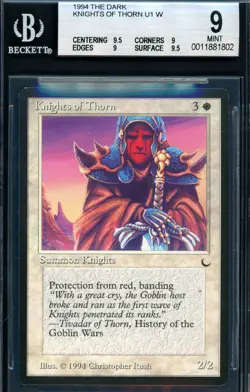 MTG Graded Magic | The Dark - KNIGHTS OF THORN | BGS 9 Mint - Image 1