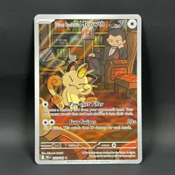 Pokemon Team Rocket’s Meowth 203/182 NM Illustration Rare Destined Rivals - Image 1