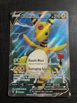 Pokemon Vivid Voltage Ampharos V Ultra Rare Full Art Holo 171/185 NM - Image 1