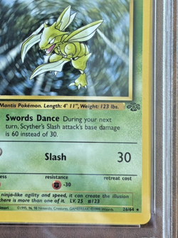 Scyther - Pokemon Jungle 1st Edition Non-Holo Rare (26/64) - PSA9 Mint - 1999 - Image 4