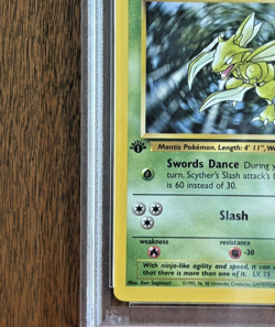 Scyther - Pokemon Jungle 1st Edition Non-Holo Rare (26/64) - PSA9 Mint - 1999 - Image 5