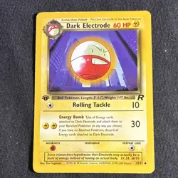 Dark Electrode 34/82 Team Rocket 1st Edition Rare Regular 60 HP Pokemon TCG Eng… - Image 1