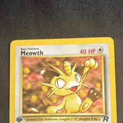 Meowth 62/82 Team Rocket 1st Edition Common 2000 Wizards Pokemon English - Image 3