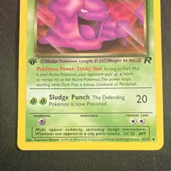 Dark Muk 41/82 Team Rocket 1st Edition Rare 2000 Wizards Pokemon 60 HP English - Image 3