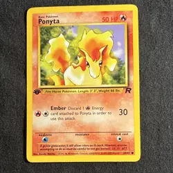 Ponyta 64/82 Team Rocket 1st Edition Regular 1999-2000 Wizards Pokemon - Image 1
