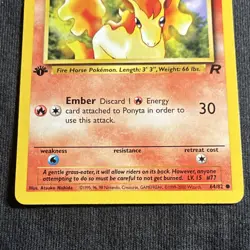 Ponyta 64/82 Team Rocket 1st Edition Regular 1999-2000 Wizards Pokemon - Image 3