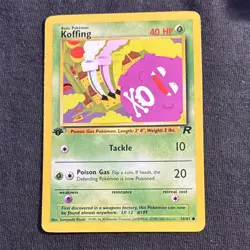 Koffing 58/82 Team Rocket 1st Edition Regular 2000 Wizards Pokemon TCG - Image 1