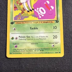Koffing 58/82 Team Rocket 1st Edition Regular 2000 Wizards Pokemon TCG - Image 3