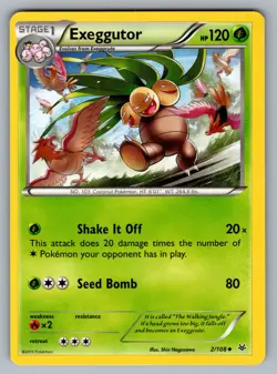 Exeggutor Uncommon XY - Roaring Skies 2/108 Pokemon NM - Image 1