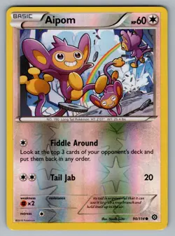Aipom Common XY - Steam Siege 90/114 Pokemon NM - Image 1