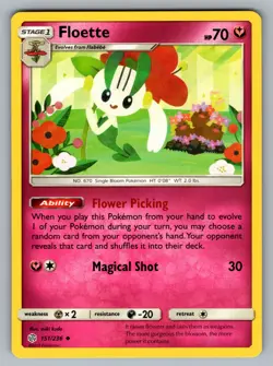Floette Uncommon SM - Cosmic Eclipse 151/236 Pokemon NM - Image 1