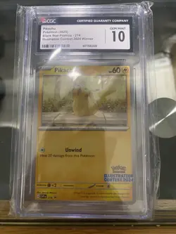 Pokemon Pikachu #214 Illustration Contest Winner BSP 2024 - CGC 10 Gem Mint - Image 1