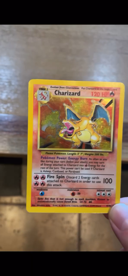 1999 Pokemon English Charizard Base Set Unlimited 4/102 - EX / NM Condition - Image 2
