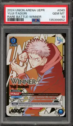 Union Arena Yuji Itadori Rare Battle Winner #040 PSA 10 Gem Mint - Image 1