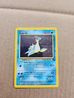 Pokemon TCG - Lapras - 10/62 -holo Fossil Unlimited MP Vintage Card - Image 1