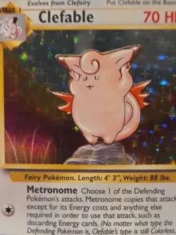 Clefable 1/64 1999 Vintage Pokemon Holographic Shiny Foil Holo Card NM-LP - Image 4