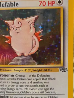 Clefable 1/64 1999 Vintage Pokemon Holographic Shiny Foil Holo Card NM-LP - Image 5