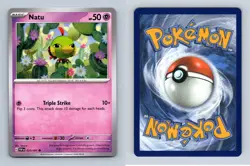 Natu #25/91 Scarlet & Violet Paldean Fates Common Pokemon 2024 TCG Card - Image 1