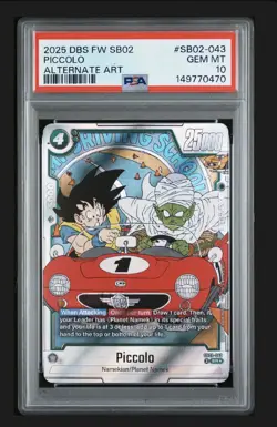 2025 DRAGON BALL SUPER CARD GAME FUSION WORLD MANGA BOOSTER 02 PICCOLO PSA 10 - Image 1