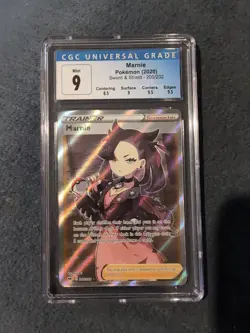 Pokemon Marnie Trainer Card TCG Full Art Sword & Shield 200/202 - Image 1